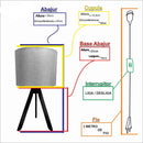 Kit 2 Abajur De Madeira Rustico Tripe Luminaria De Mesa