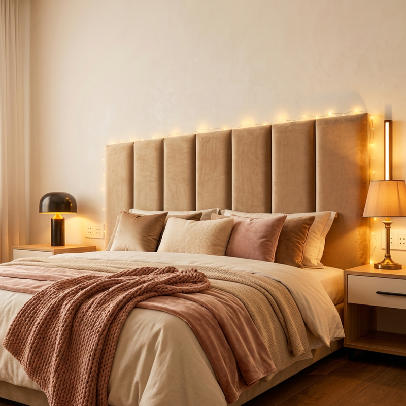 Cabeceira Modular Estofada Premium para Cama Solteiro, Casal, Queen e King | Casa Niva