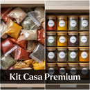 Kit Potes Herméticos de Vidro 200ml com Tampa de Bambu para Mantimentos | Casa Niva