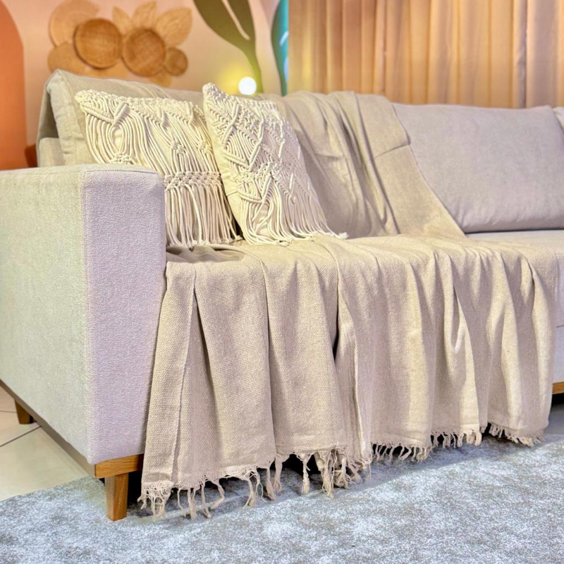 Manta para Sofá Super King 100% Algodão 4 Metros Decorativa e Protetora | Casa Niva