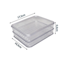 Kit Porta Frios Presunto Queijo Kit Acrílico Resistente Duplex Com Tampa Hermético Empilhável