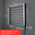 Toalheiro Térmico Alumínio Porta Toalha 2 Toalhas Banho 127/220 V Bivolt Electrowood