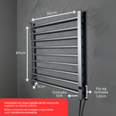 Toalheiro Térmico Alumínio Porta Toalha 2 Toalhas Banho 127/220 V Bivolt Electrowood