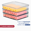 Kit Porta Frios Presunto Queijo Kit Acrílico Resistente Duplex Com Tampa Hermético Empilhável