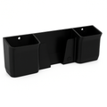 Suporte Triplo Parede Universal 2 Controles + Celular Fita dupla face Forte Preto e Branco
