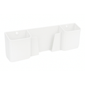 Suporte Triplo Parede Universal 2 Controles + Celular Fita dupla face Forte Preto e Branco