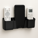 Suporte Triplo Parede Universal 2 Controles + Celular Fita dupla face Forte Preto e Branco