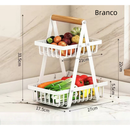 Fruteira de Mesa ou Cesto Multiuso Cesta de metal portátil Organizador para Casa Cozinha Escritório ES