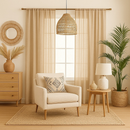 Cortina Linho Passa Varão Boho Luxo Decoração Aconchegante Varios Tamanhos e Cores