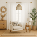 Cortina Linho Passa Varão Boho Luxo Decoração Aconchegante Varios Tamanhos e Cores