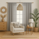 Cortina Linho Passa Varão Boho Luxo Decoração Aconchegante Varios Tamanhos e Cores