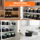 Kit 3 Cestos Organizadores Multiuso Rattan 7L Com Tampa Colorido