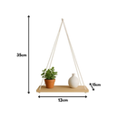 Kit Com 3 Prateleira de pinus para suculentas Suporte para Plantas Nicho Rustico mdf