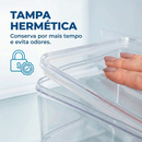 Kit Porta Frios Presunto Queijo Kit Acrílico Resistente Duplex Com Tampa Hermético Empilhável