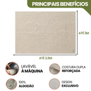 Tapete De Sala Grande 100% Algodão Confortável e Prático! Lavável à Máquina