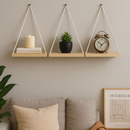 Kit Prateleiras Suspensas de Pinus para Plantas e Decoração | Casa Niva