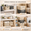 Kit 5 Caixas Organizadoras com Tampa Cesto Grande de Plástico 2 Litros 4,5 Litros 17 Litros