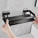 1/2/3 Suporte Alumínio De Banheiro Para Shampoo Rack Organizador Alta Qualidade Prateleiras Sem Furo