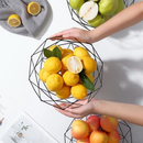Fruteira Cesta Aramada Modelo Com Acabamento Multiuso Preto ES